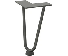 Kavos staliuko kojelės, 4 vnt., antracito spalvos, 20 cm, plienas