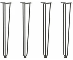 segtukų kojelės konsoliniams staliukams, 4 vnt., antracito spalvos, 72 cm, plieno masyvas