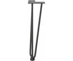 Kavos staliuko kojelės, 4 vnt., antracito spalvos, 42 cm, plienas, segtukai