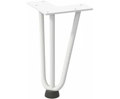 Kavos staliuko kojelės, 4 vnt., baltos, 20 cm, plienas, segtukai