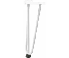 Kavos staliuko kojelės, 4 vnt., baltos, 30 cm, plienas, segtukai