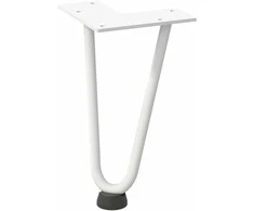 Kavos staliuko kojelės, 4 vnt., baltos, 20 cm, plienas, segtukai