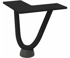 Kavos staliuko kojelės, 4 vnt., juodos, 10 cm, plienas, segtukai