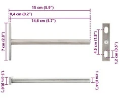 Plūduriuojančių lentynų laikikliai, 12 vnt., Ø10x150 mm, plieno