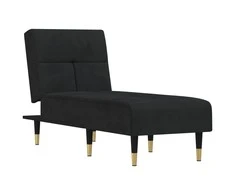 Sofa Poilsio gultas, juodos spalvos, aksomas