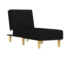 Sofa Poilsio gultas, juodos spalvos, audinys