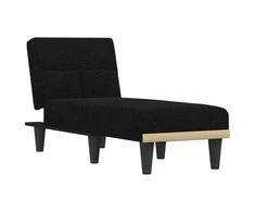 Sofa Poilsio gultas, juodos spalvos, audinys