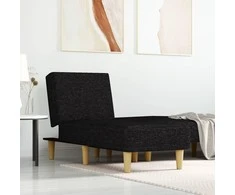 Sofa Poilsio gultas, juodos spalvos, audinys