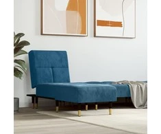 Sofa Poilsio gultas, mėlynos spalvos, aksomas