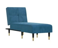 Sofa Poilsio gultas, mėlynos spalvos, aksomas