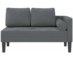 Sofa Poilsio gultas su pagalvėlėmis, tamsiai pilkas, aksomas