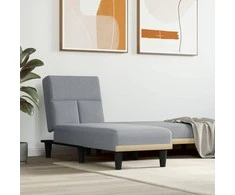 Sofa Poilsio gultas, šviesiai pilkos spalvos, audinys