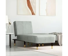 Sofa Poilsio gultas, šviesiai pilkos spalvos, aksomas