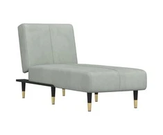 Sofa Poilsio gultas, šviesiai pilkos spalvos, aksomas