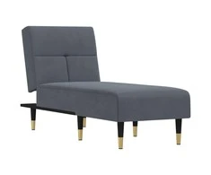 Sofa Poilsio gultas, tamsiai pilkos spalvos, aksomas
