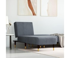 Sofa Poilsio gultas, tamsiai pilkos spalvos, aksomas