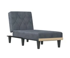 Sofa Poilsio gultas, tamsiai pilkos spalvos, aksomas