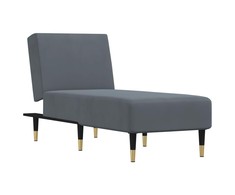 Sofa Poilsio gultas, tamsiai pilkos spalvos, aksomas