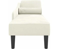 Poilsio sofa su pagalvėlėmis, kreminės spalvos, aksomas