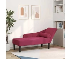 Poilsio sofa su pagalvėlėmis, raudonojo vyno spalvos, aksomas