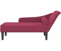 Poilsio sofa su pagalvėlėmis, raudonojo vyno spalvos, aksomas