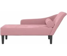 Poilsio sofa su pagalvėlėmis, rožinės spalvos, aksomas