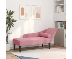 Poilsio sofa su pagalvėlėmis, rožinės spalvos, aksomas