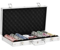 Pokerio žetonų rinkinys, 300vnt., 11,5g