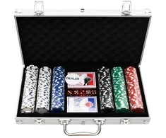 Pokerio žetonų rinkinys, 300vnt., 11,5g