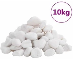 Poliruoti akmenukai, baltos spalvos, 10kg, 2–5cm