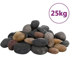 Poliruoti akmenukai, įvairių spalvų, 25kg, 5–8cm