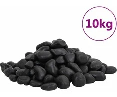 Poliruoti akmenukai, juodos spalvos, 10kg, 2–5cm