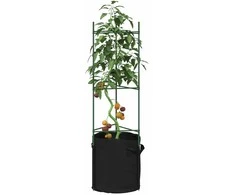 Pomidorų narvas su augalų maišeliu, 2vnt., 116cm, plienas ir PP