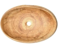 Praustuvas ant stalviršio, rudas, 59x40x15cm, keramika, ovalus