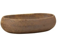 Praustuvas ant stalviršio, rudas, 59x40x15cm, keramika, ovalus
