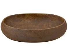 Praustuvas ant stalviršio, rudas, 59x40x15cm, keramika, ovalus