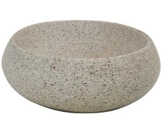 Praustuvas ant stalviršio, smėlio, 59x40x15cm, keramika, ovalus