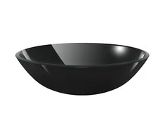 Praustuvas iš grūdinto stiklo, 42 cm, juodas