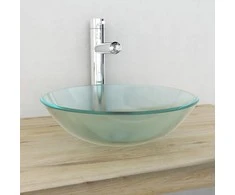 Praustuvas iš grūdinto stiklo, 42 cm, matinis