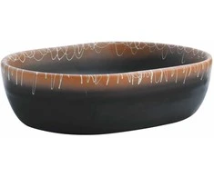 Praustuvas, juodas/oranžinis, 47x33x13cm, keramika