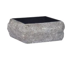 Praustuvas, juodos spalvos, 30x30x13cm, marmuras