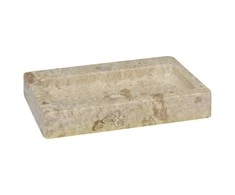Sieninis praustuvas, kreminis, 38x24x6,5cm, marmuras