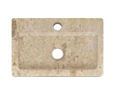 Sieninis praustuvas, kreminis, 38x24x6,5cm, marmuras