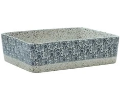 Praustuvas, pilkas ir mėlynas, 46x35,5x13cm, keramika