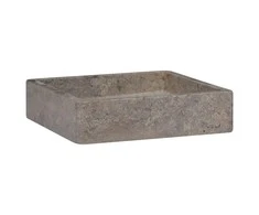 Praustuvas, pilkos spalvos, 40x40x10cm, marmuras