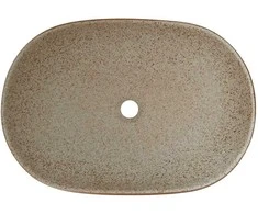 Praustuvas, smėlio ir rudas, 59x40x14cm, keramika, ovalus