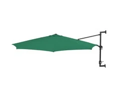 Prie sienos montuojamas skėtis su stulpu, žalias, 300cm