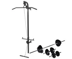 Prie sienos mont. jėgos tren. su štanga ir hant. rink., 30,5kg