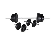 Prie sienos mont. jėgos tren. su štanga ir hant. rink., 60,5kg