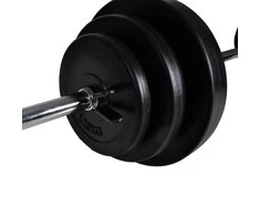 Prie sienos mont. jėgos tren. su štanga ir hant. rink., 30,5kg